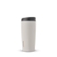 SmoothSip 20oz in Cloudscape, off-white cream tumbler body with charcoal gray flip-style lid and mint green accent ring