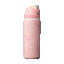 FreeSip 32oz Sugar Plum Fairy; rotating view of light pink body with diagonal lattice pattern of pastel pink, lavender, and cream ribbon bows, matching pink flip cap, pink carry loop, and cream push-button