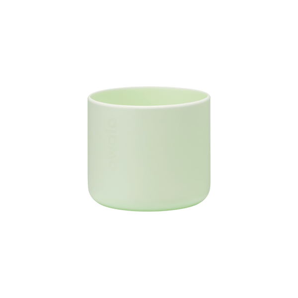Owala Bottle Boot 24oz in pale mint green silicone, smooth finish, solo