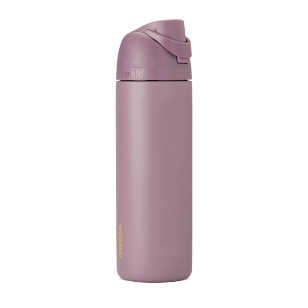 FreeSip 24oz in Spring Revival, dusty mauve-purple insulated bottle with matching flip cap and carry loop
