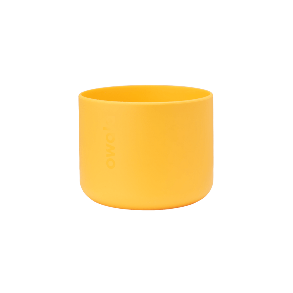 Owala Bottle Boot 32oz in bright yellow, silicone shown solo