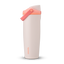 FreeSip Sway 32oz, light cream white tumbler with coral peach flip cap and carry loop