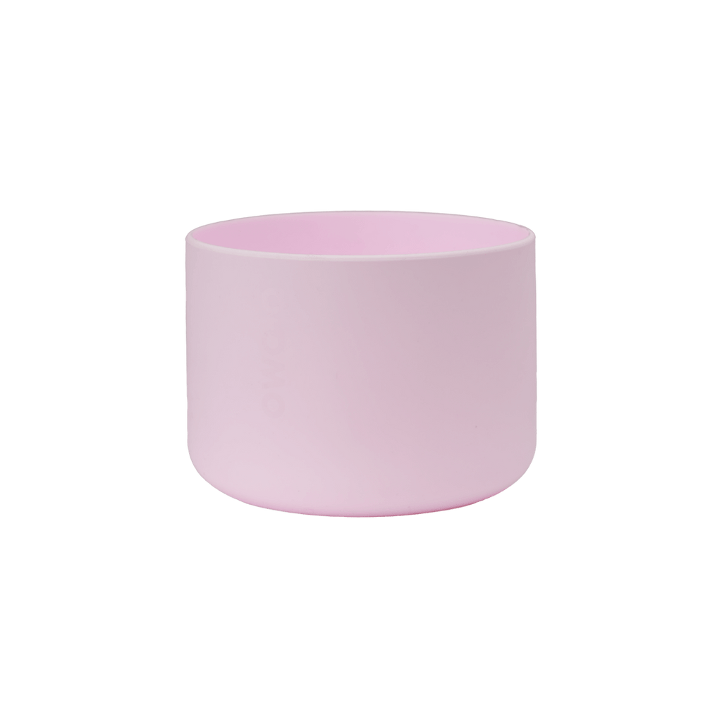 Bottle Boot 40oz in light pink silicone; wide cylindrical form