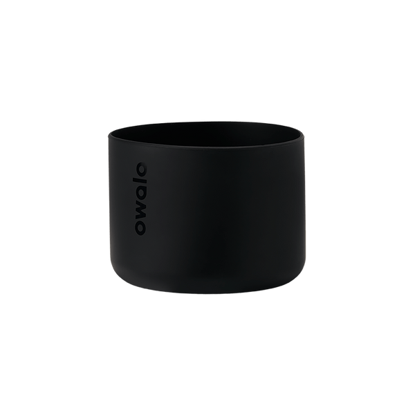 Bottle Boot 40oz in matte black silicone; showing open top rim