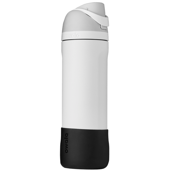 black silicone Bottle Boot, shown on a FreeSip bottle as example