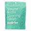 Bottle Cleaning Tablets 10 Pack in EcoBrite; front of teal resealable packet labeled \Natural Bottle Cleaning Tablets EcoBrite\