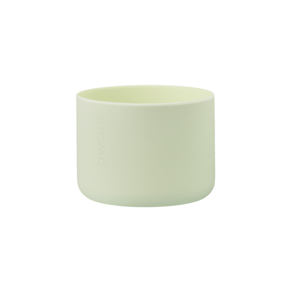 Bottle Boot 40oz in light mint green silicone; lower side view