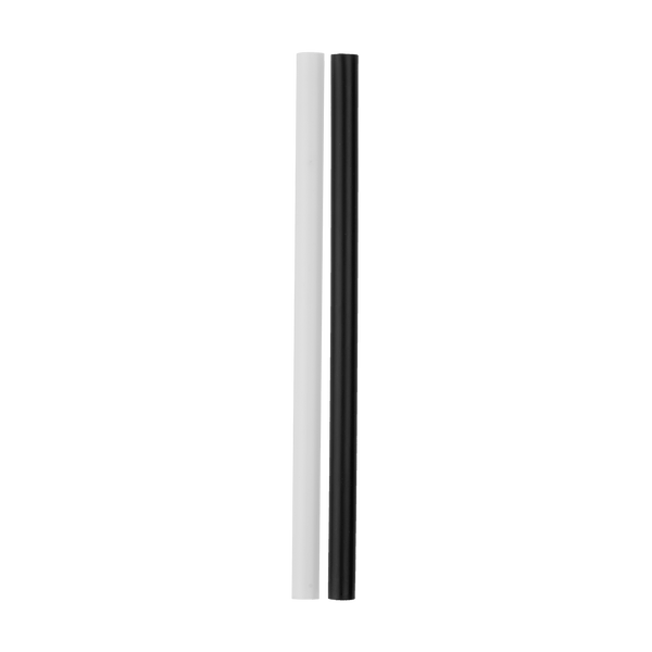 Owala Replacement Straws group shot showing two straws side by side, one solid white and one solid black