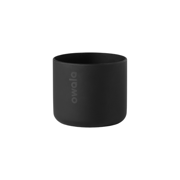 Owala Bottle Boot 32oz in black silicone, taller cylindrical shape shown