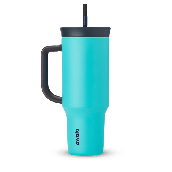 40oz Tumbler in bright aqua teal (Splash Zone)
