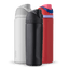FreeSip Bundle; group of three FreeSip insulated water bottles in white, black, and red with lavender carry loop and navy accent band
