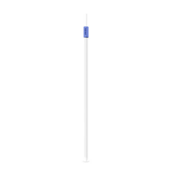 Owala Replacement Straw in white with a blue plastic connector clip near the top