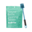 Bottle Cleaning Bundle; teal EcoBrite Natural Bottle Cleaning Tablets resealable packet beside a blue long-handled bottle brush with gray grip and loop ring