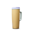 SmoothSip Slider with Handle 24oz in Beachfront, golden yellow insulated mug with lavender slider lid, mint green handle, and lavender slider button