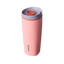 SmoothSip Slider 20oz, light coral pink body with lavender gray lid and orange slider button