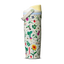 FreeSip Sway 30oz Mother's Day Garden; cream white body with colorful garden print featuring flowers, strawberries, hummingbirds, and bees, yellow flip cap, and light blue carry loop