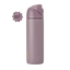 FreeSip 24oz in Spring Revival, dusty mauve-purple insulated bottle with matching flip cap and carry loop, gold Owala logo
