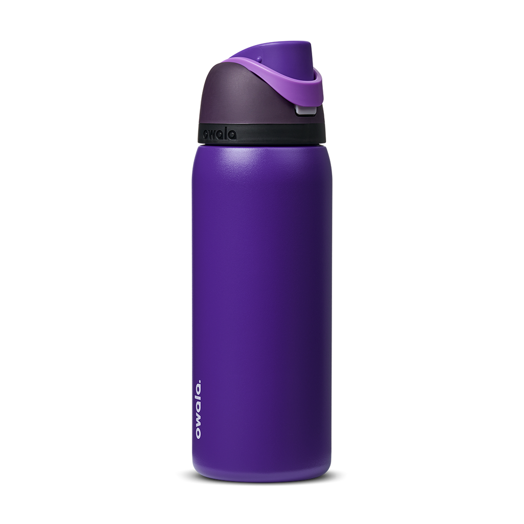 FreeSip 32oz in Twilight Zone, deep violet purple body with dark purple flip cap and light purple carry loop