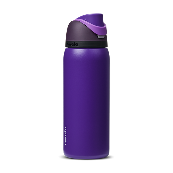 FreeSip 32oz in Twilight Zone, deep violet purple body with dark purple flip cap and light purple carry loop
