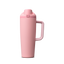 FreeSip Tumbler 30oz, soft rose pink body with matching pink lid and handle