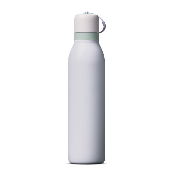 FreeSip Twist 24oz in Open Air (soft light grey-blue) with a pale mint green accent band and white loop, shown