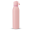 FreeSip Twist 24oz in Rose Quartz, soft pink insulated water bottle with matching pink twist cap, light pink twist cap accent band, and pink carry string with grip