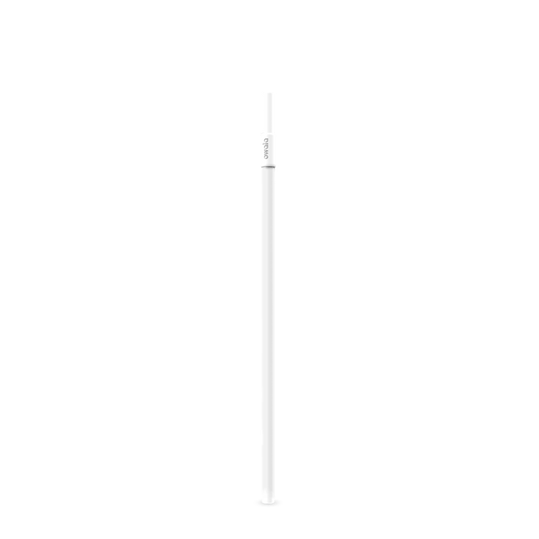 Owala Replacement 24oz Tumbler Straw in Shy Marshmallow; single long solid white straw with white collar bearing the Owala logo