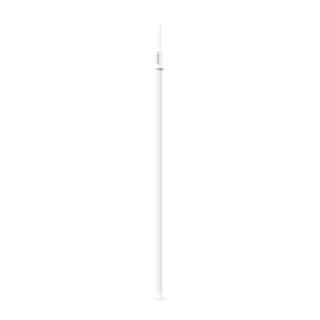 Owala Replacement 40oz Tumbler Straw in Shy Marshmallow; single long solid white straw with white collar bearing the Owala logo