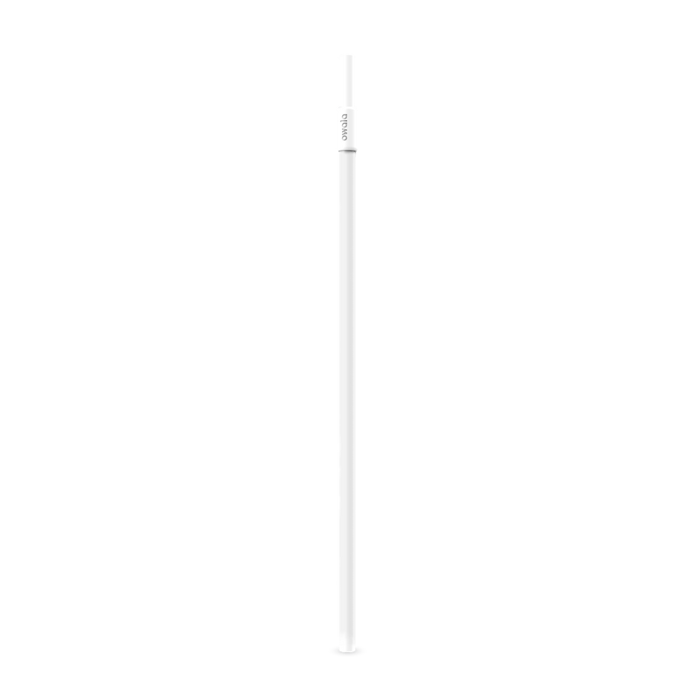 Owala Replacement 40oz Tumbler Straw in Shy Marshmallow; single long solid white straw with white collar bearing the Owala logo