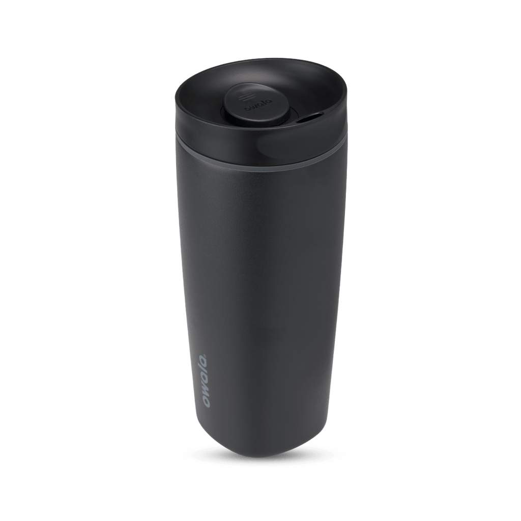 SmoothSip Slider 20oz in Very, Very Dark, all-black body and lid with matching black slider button