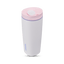 SmoothSip Slider 20oz, white body with pastel pink flip cap; showing slider mechanism