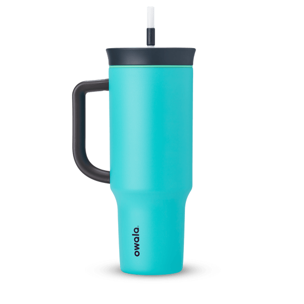 40oz Tumbler in bright aqua teal (Splash Zone)