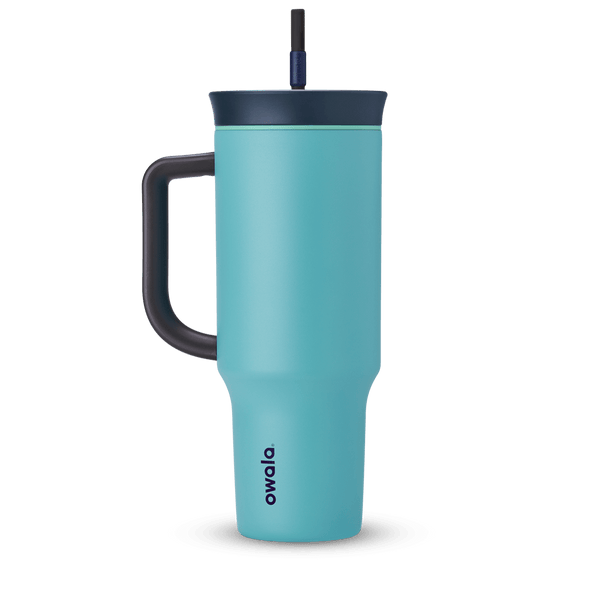 40oz Tumbler in bright aqua teal (Splash Zone)
